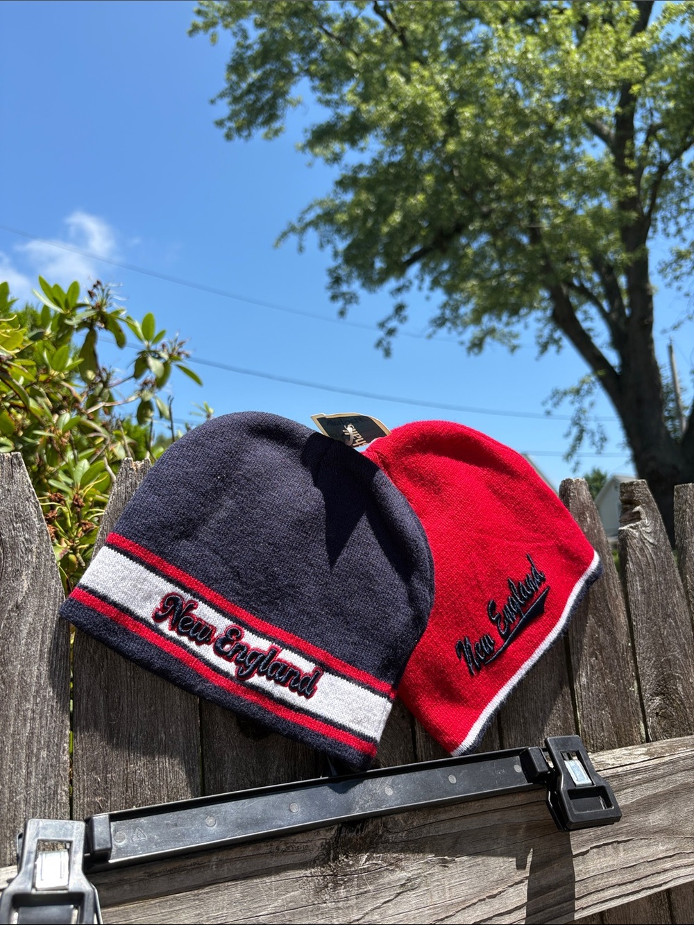 Colosseum Athletics pair of New England beanie hats. NWT!!